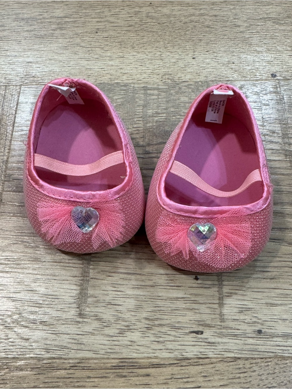 Build-A-Bear Pink Tulle Heart Ballet Shoes